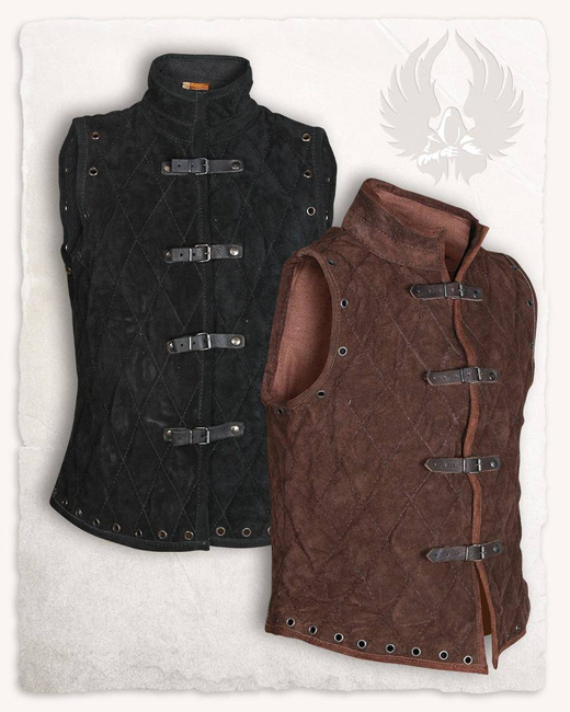 Arthur Gambeson Vest Suede black - kamizelka zamszowa