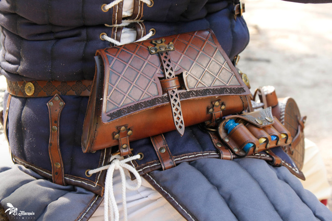 Soldier bag - Smooth Black - skórzana kaletka