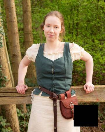 Tika Bodice Canvas Black - kamizelka gorsetowa