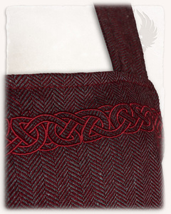 Alva Apron Dress Herringbone  Bordeaux - suknia fartuchowa