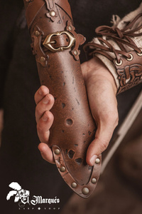 Leather dagger scabbard - Black - pochwa na sztylet