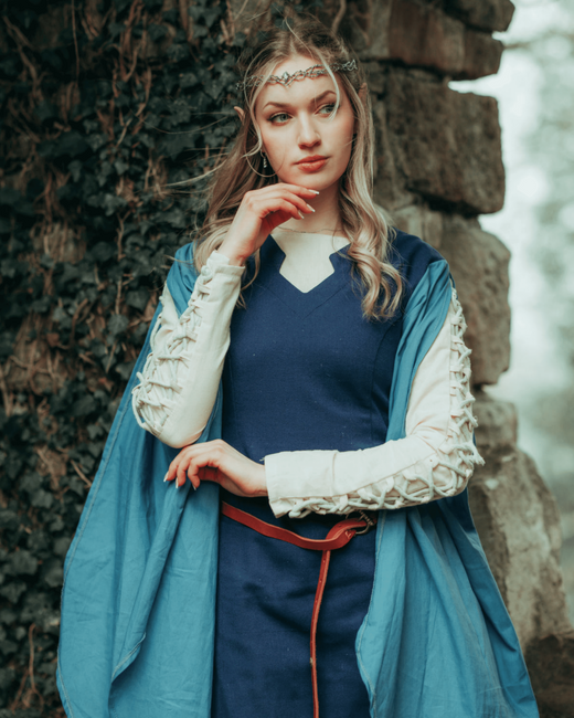 Galatea Dress - Blue - suknia bawełniana