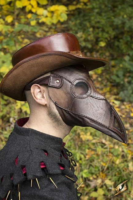 Plague Doctor Mask /Brown- maska Doktor Plaga