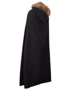 Aaron Cloak with fur - Bordeaux - płócienna peleryna