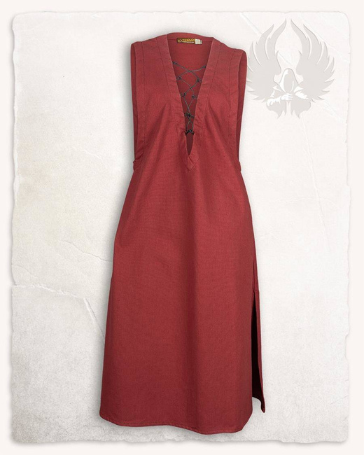 Lenora Sleeveless Tunic Premium Canvas Bordeaux - płócienna tunika