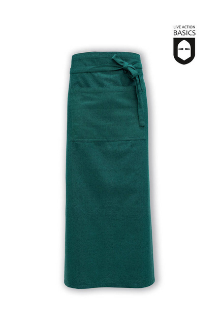 Long Apron - Green - płócienny fartuch