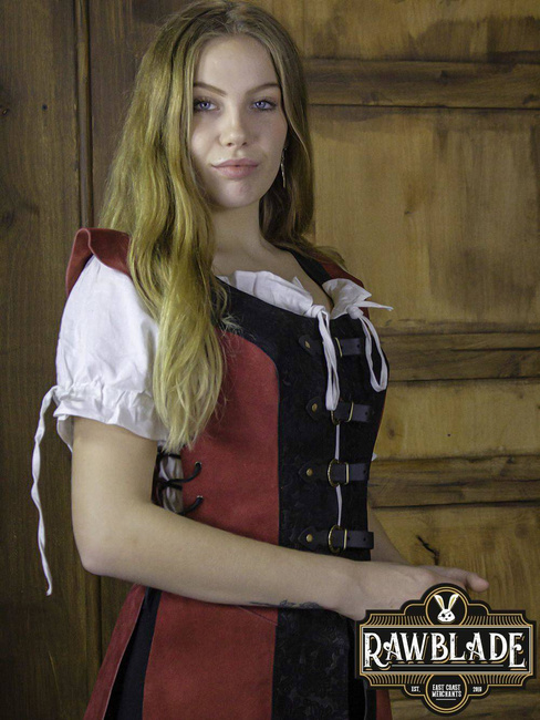 Ylenne Deluxe long Doublet - Red/Black