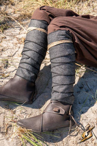 Herringbone Leg Wraps - Wool - Charcoal Grey