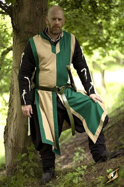 Basic Tabard - Green/Dark Desert Beige