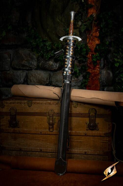 Adjustable Scabbard Black Faux Leather 97 cm - regulowana pochwa