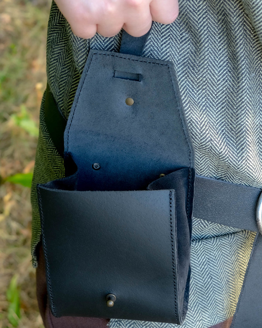 Segura belt bag - Black - skórzana kaletka