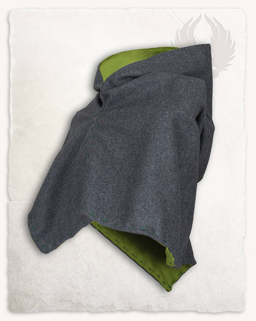 Halaif Hood Wool Grey/Green 2nd Edition - wełniany kaptur