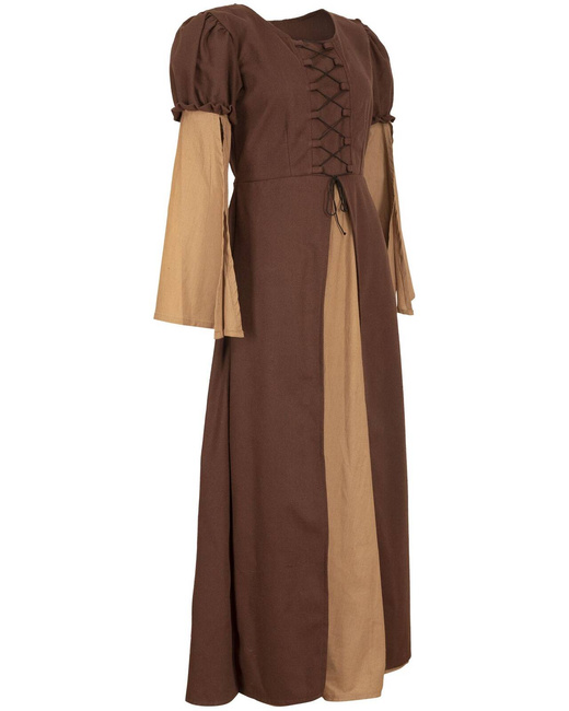 Loreley Dress - Brown - suknia bawełniana