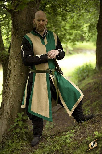 Basic Tabard - Green/Dark Desert Beige