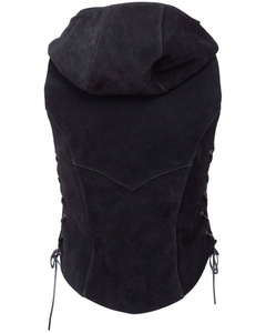 Sombra Vest - Black - zamszowa kamizelka