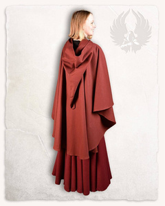 Kim Short Cape Canvas Bordeaux- półpeleryna z kapturem