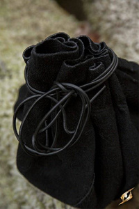 Round Bag Black - okrągła, skórzana sakwa