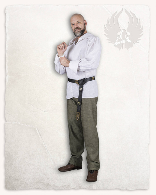 Leon Belt Broad Black - skórzany pasek