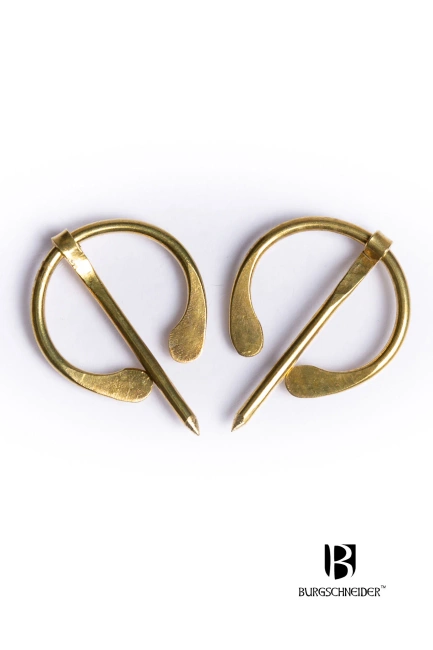 Set of 2 Small Brooches Uri Brass - zestaw 2 fibul