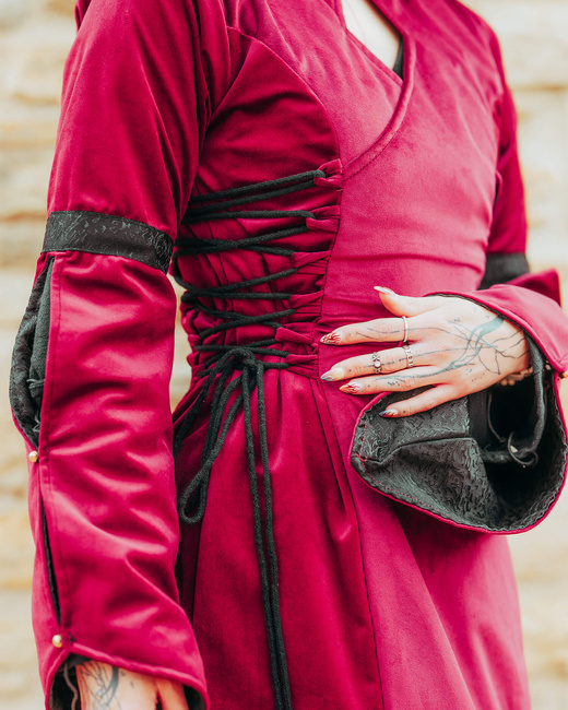 Antaris Dress Velvet - Bordeaux- aksamitna suknia