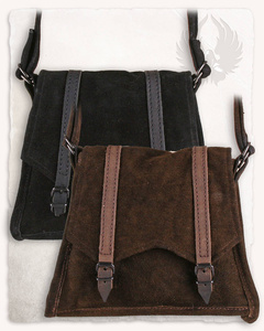 Friedhelm Shoulder Bag Black - zamszowa torba na ramię
