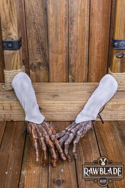 Vryla Split Leather Bracelets - Gray