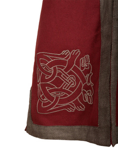 Norgaard Tunic embroided Canvas - Bordeaux - tunika średniowieczna