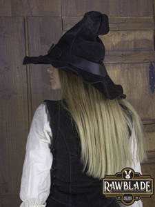 Wikka the Witch Hat Split Leather - Black