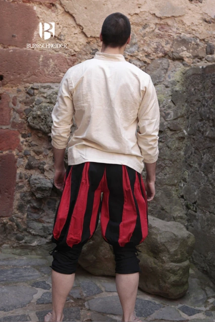 Landsknecht Pants Maximilian - Black/Red - spodnie