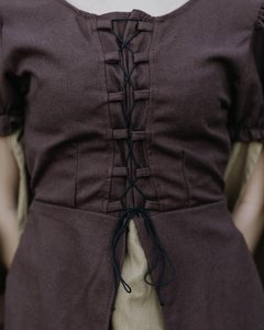 Loreley Dress - Brown - suknia bawełniana