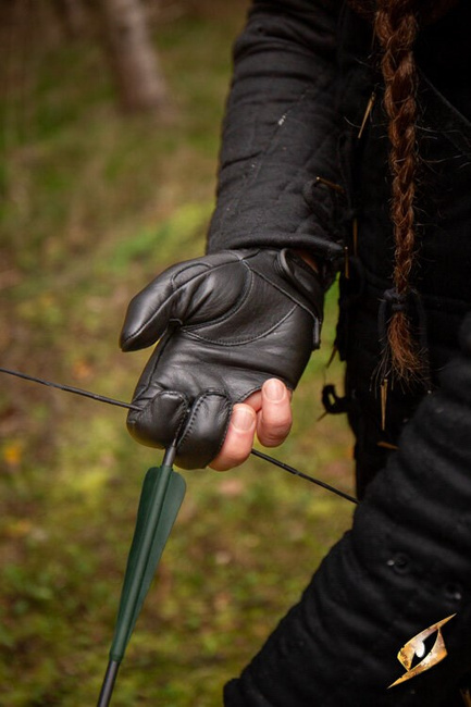 Archery Half-glove - Black - Right Hand