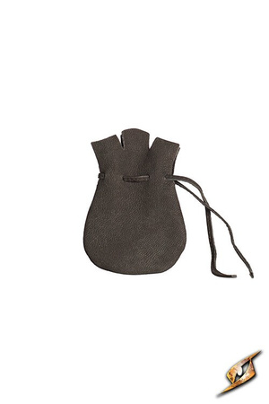 Simple coin pouch - Black - skórzana sakiewka