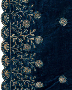 Jasmin Scarf - Blue - szal z aksamitu