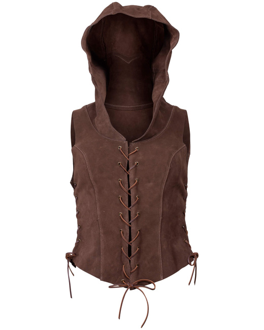 Sombra Vest - Brown - zamszowa kamizelka
