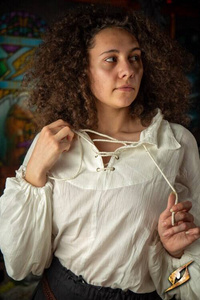 Crinkle Fencing Shirt - Ivory White