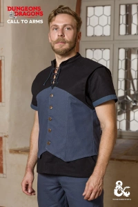 Dungeons & Dragons - Rogue Hooded Vest - Black/Blue