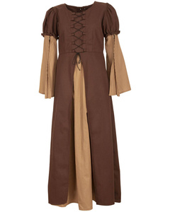 Loreley Dress - Brown - suknia bawełniana