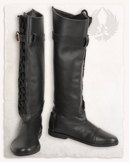 Taras Lace-up Boots - Leather - Black