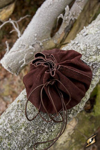 Round Bag Brown - okrągła, skórzana sakwa