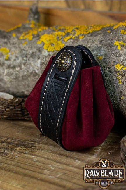 Wanderer Pouch Small - Blood Red Splitleather