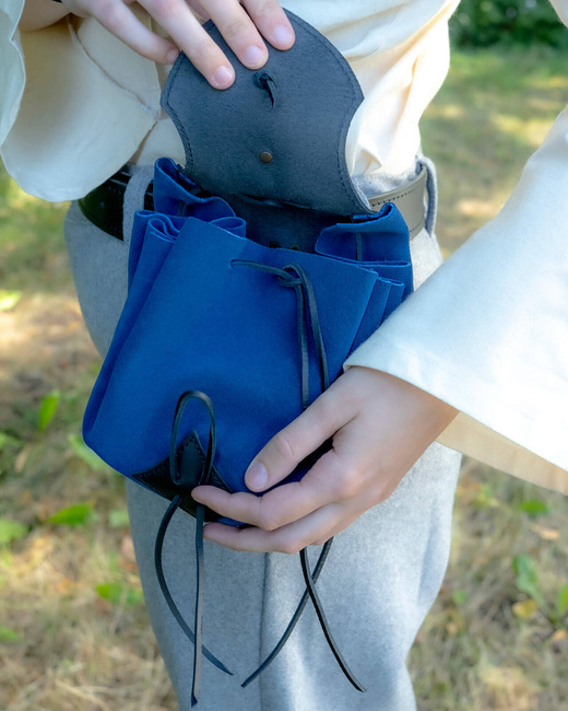 Cielo belt bag - Blue - skórzana kaletka
