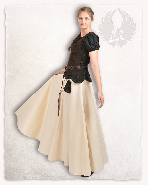 Promocja - Lisa Leather Bodice Brown M - zamszowa kamizelka