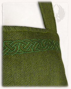 Alva Apron Dress Herringbone Green - suknia fartuchowa