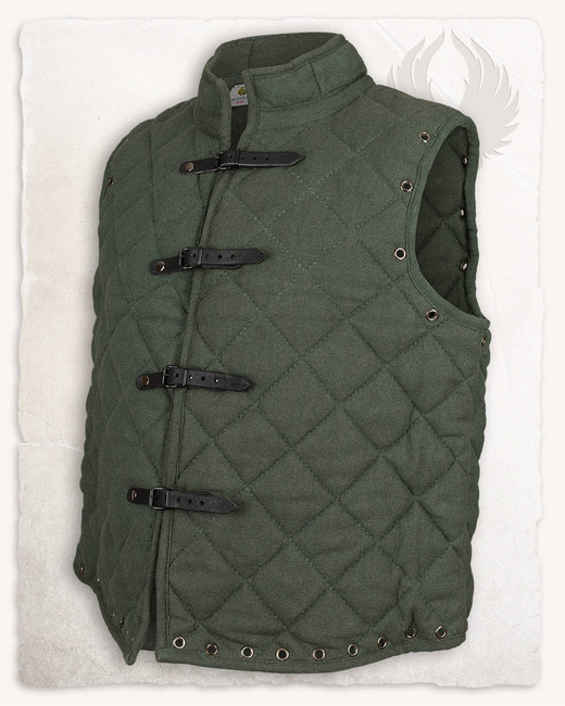 Arthur Padded Vest Green - przeszywanica krótka 