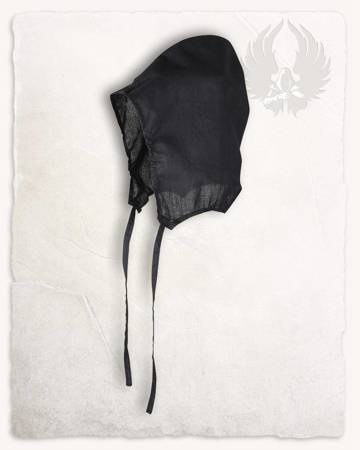 Jasper Coif  Black - czepek średniowieczny