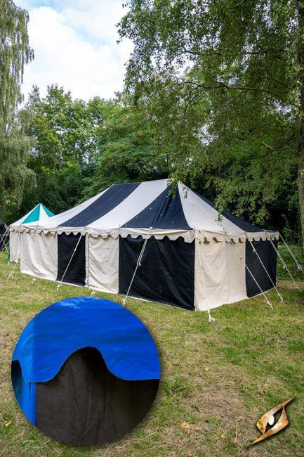 Marquee Tent - 5x8m - Epic Black/Lapis Blue