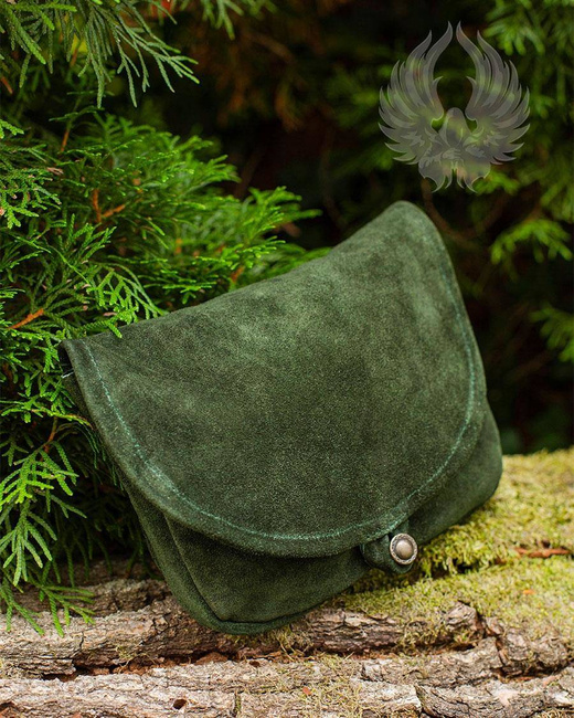 Rickar Belt Bag Big Green - zamszowa duża kaletka
