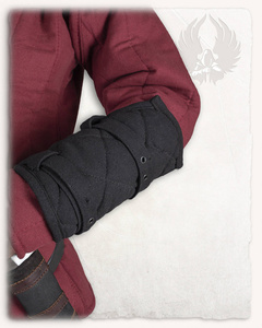 Arthur Padded Bracers - Black