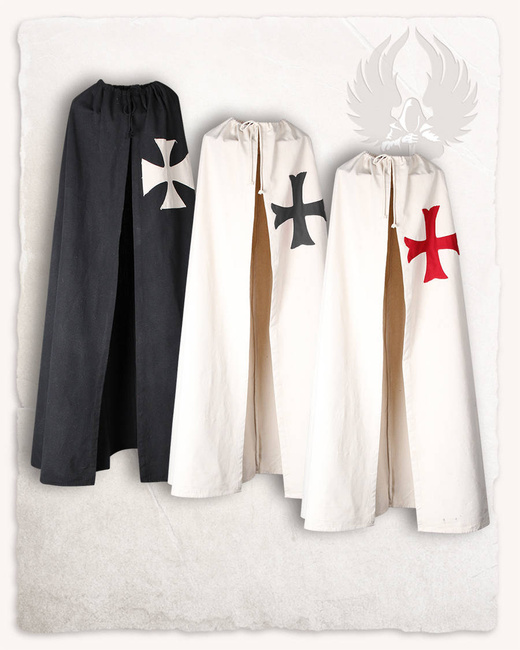 Carl Cloak Crusader Cream/Red - płaszcz krzyżowca