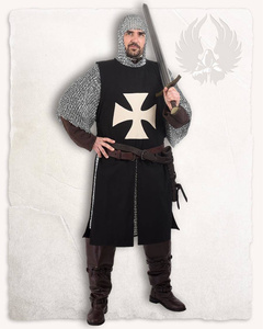 Carl Crusader Tabard Black/Cream - tabard krzyżowca